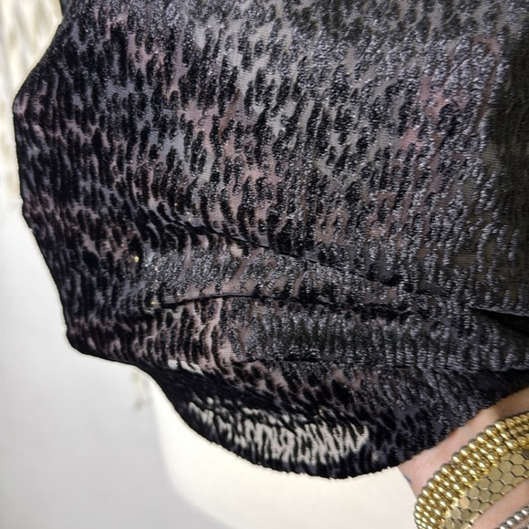 Tanya Taylor Lucy Devore Pullover Burn Out Printed Blous Ruffled Shoulder XS - Picture 12 of 14